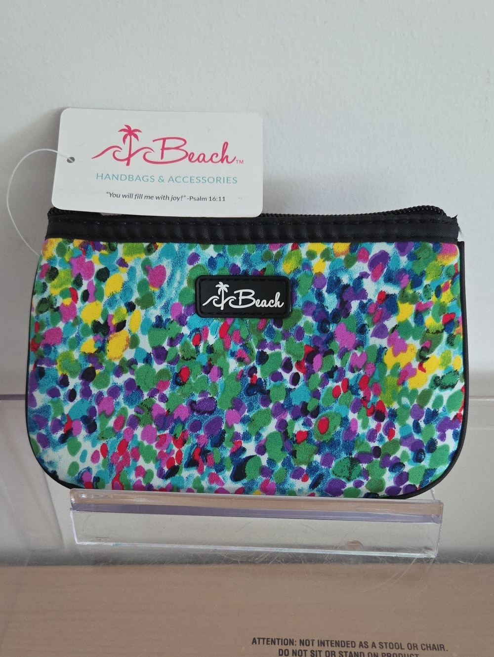 Multicolor Printed NWT Cosmetic Pouch w/zip Closure